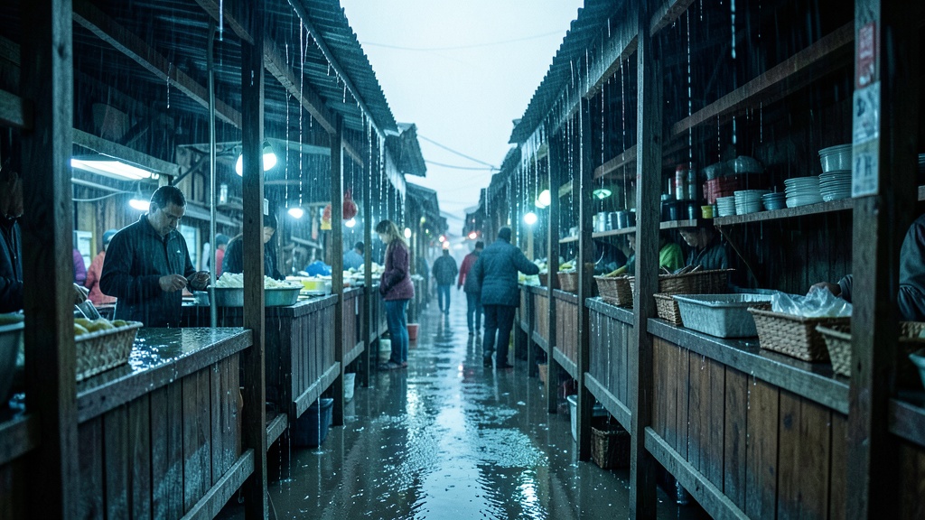 Comerciantes del Mercado Municipal piden reparación urgente por goteras que inundan locales