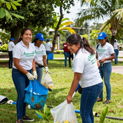 GAD Posorja embellece Parque Colinas con jornadas de limpieza y mantenimiento