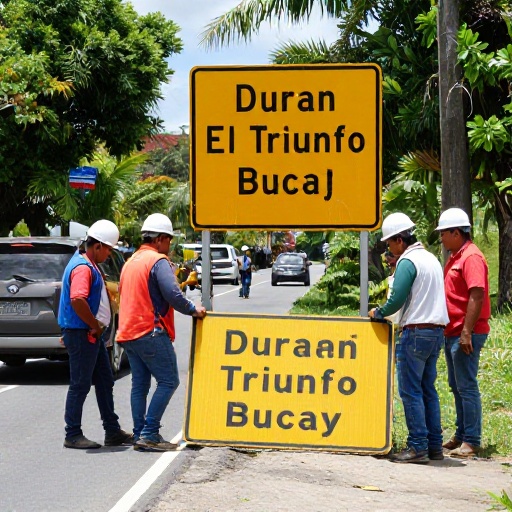 Cierre parcial de la vía Durán-El Triunfo-Bucay por obras: afectará movilidad