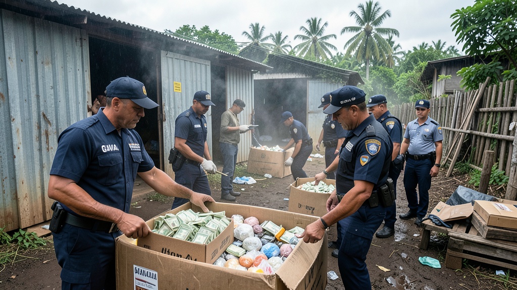 Policía desmantela red de narcotráfico en Guayas con 300 millones de dólares en mercancía