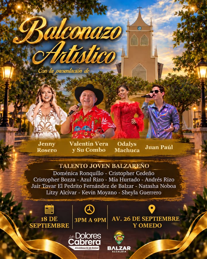 Balzar celebra 123 años con Balconazo Artístico y talento local