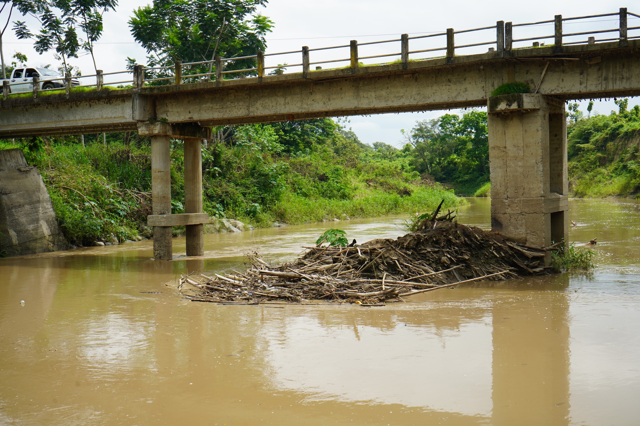 Alcaldía de Balzar retira palizada del río Hacha para evitar inundaciones