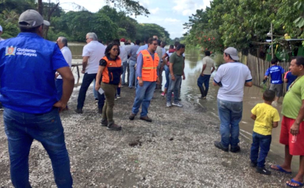 Evaluación inicial tras desborde del río Pula en Balzar
