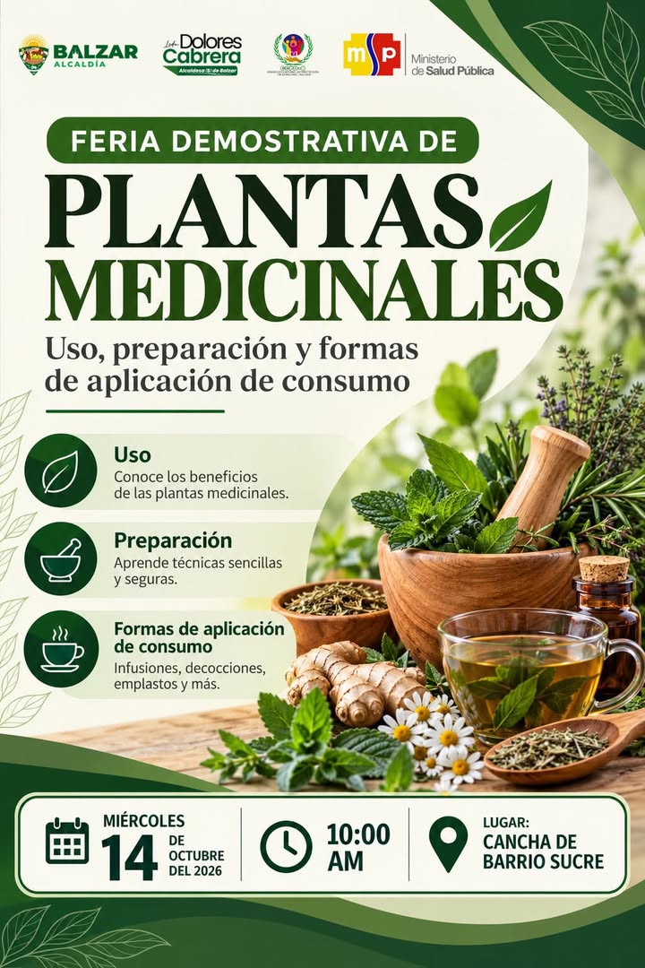 Jornada de plantas medicinales se realiza este miércoles en Balzar