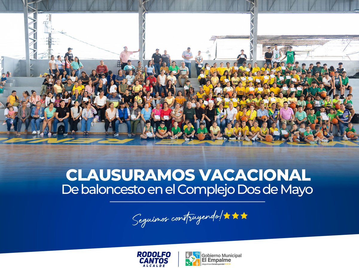 Clausuraron vacacionales de básquet en El Empalme con decenas de niños